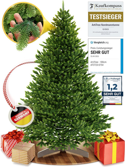 Sapin de Noël Artificiel Premium - épicéa du Nord Réaliste 100% (sans éclairage, 180 cm)