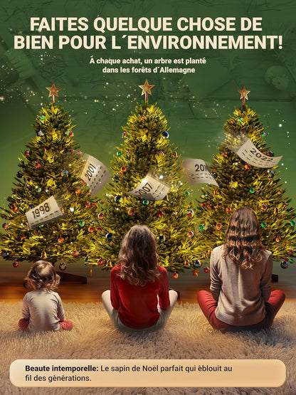 Sapin de Noël Artificiel Premium - épicéa du Nord Réaliste 100% (sans éclairage, 180 cm)