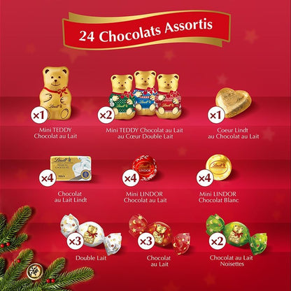 Calendrier de l’Avent Lindt TEDDY – Réalité Augmentée – 170 g