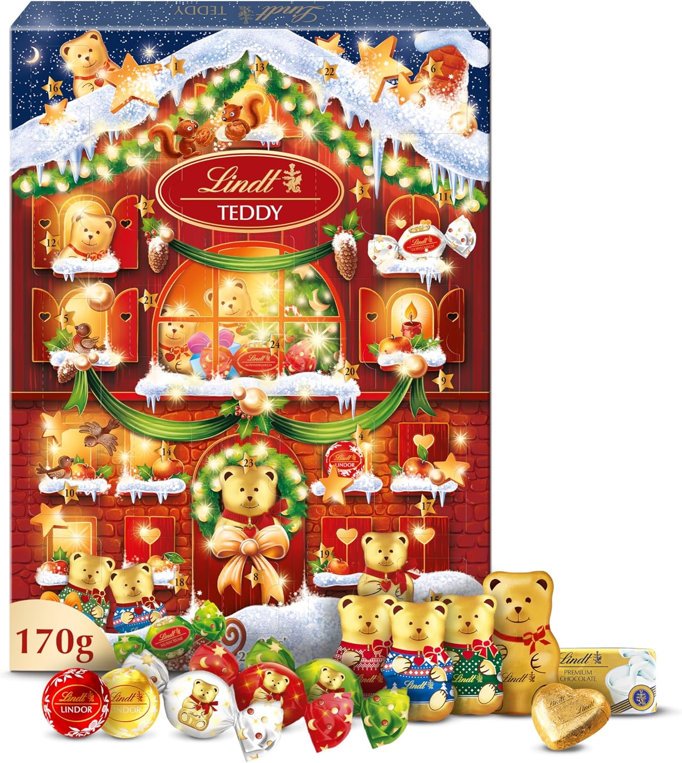 Calendrier de l’Avent Lindt TEDDY – Réalité Augmentée – 170 g